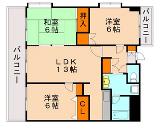 プレザント博多南【2階】の間取り