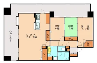 アーバンパレス春日一の谷LAKE AVENUE【604号室】の間取り