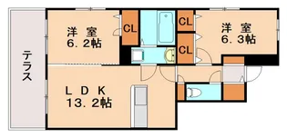 ステラ若草B【101号室】の間取り