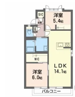 ヴェルデ那珂川【203号室】の間取り
