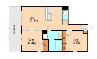 プライムコート大野城Ⅰ【301号室】の間取り