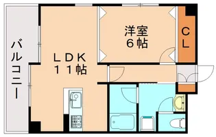 Liens Renovatio 二日市Sta.【502号室】の間取り