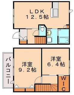 ヴィーブルコートA棟【2号室】の間取り