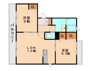 べレオ大野城A【3階】の間取り