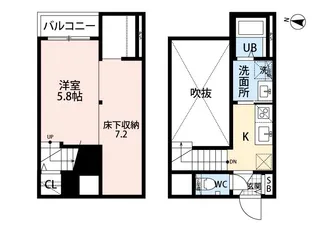 エスパシオ二日市【1階】の間取り