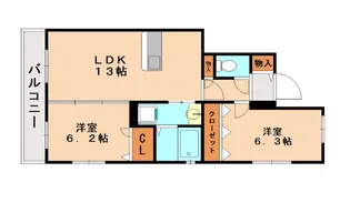 セリーン大利【201号室】の間取り