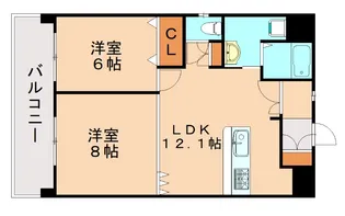 フロントリブ【402号室】の間取り