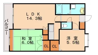 緑彩館【101号室】の間取り