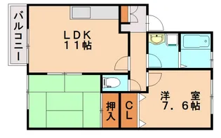 ファミーユⅡ【207号室】の間取り