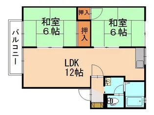 パークハイツ光【201号室】の間取り