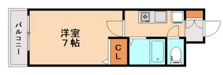 コリール白木原【205号室】の間取り