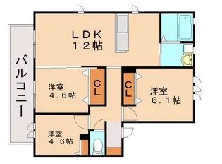 シャーメゾン和E棟【1階】の間取り