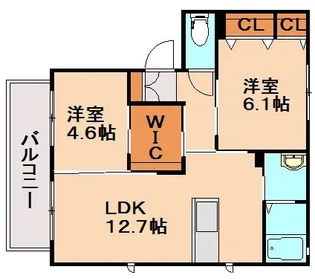 アン・ファミーユB棟【202号室】の間取り
