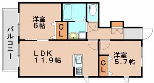 フルール伯玄【102号室】の間取り
