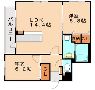 シナンジュ【103号室】の間取り