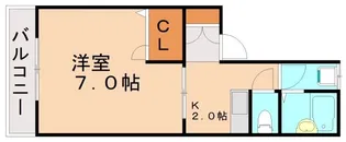 クリスタルアベニュー【1階】の間取り