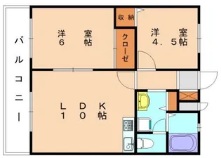 クレールHAYAMA【102号室】の間取り