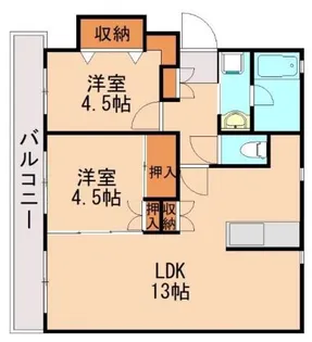 日の里ツインヴィレッジA【402号室】の間取り