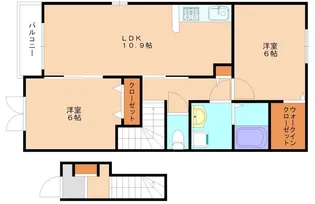 福岡県宗像市土穴4丁目【アパート】の間取り