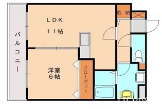 リバティM【604号室】の間取り