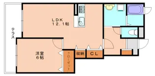 ジョワ・ラシーヌ【1階】の間取り