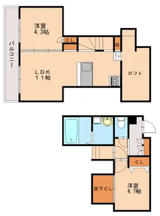 CB花見サントバウムⅠ【1階】の間取り