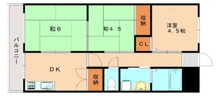 福岡県福津市東福間1丁目【マンション】の間取り