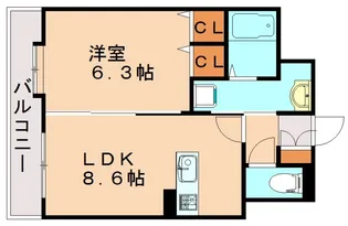 自由ヶ丘ヒルズ桜【3階】の間取り