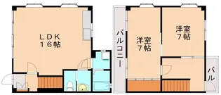 ケイ美容室ビル【1号室】の間取り