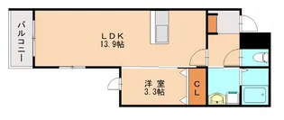 LIFEFIELD 古賀駅前【105号室】の間取り