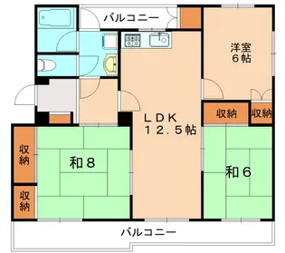 福岡県宗像市自由ヶ丘10丁目【マンション】の間取り