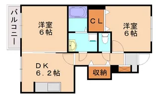 福岡県宗像市陵厳寺1丁目【アパート】の間取り