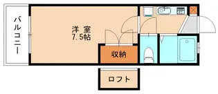ウイング花見【102号室】の間取り