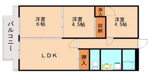第2力丸ビル【302号室】の間取り