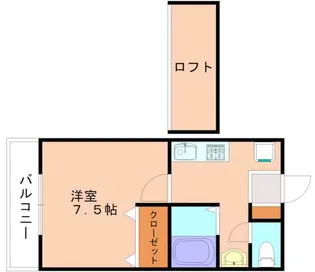 福岡県宗像市赤間5丁目【アパート】の間取り