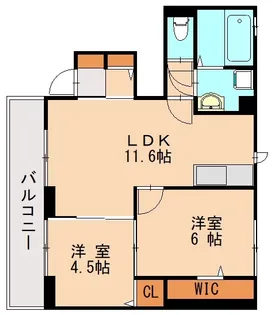 TORISIA花見が丘【1階】の間取り
