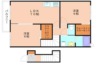 グレース城西ヶ丘B【2階】の間取り
