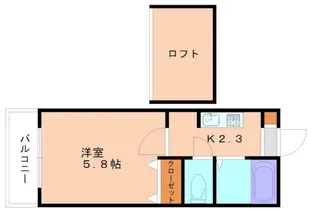 福岡県古賀市千鳥6丁目【アパート】の間取り