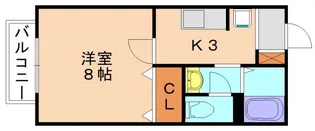 福岡県宗像市石丸3丁目【アパート】の間取り