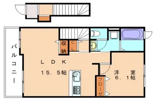 福岡県宗像市稲元3丁目【アパート】の間取り