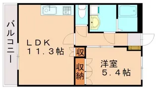 福岡県宗像市江口【アパート】の間取り