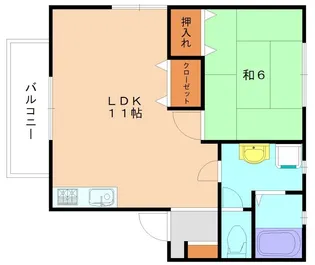 福岡県宗像市樟陽台1丁目【アパート】の間取り