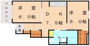 福岡県宗像市田久6丁目【アパート】の間取り
