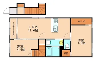 テラス・ド・ラ・フォレ【2階】の間取り