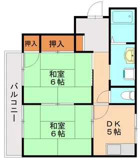 フレグランス福間【201号室】の間取り