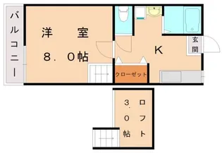 シエロ赤間【1階】の間取り