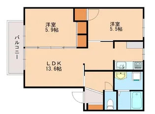 フレグランス高平A【2階】の間取り