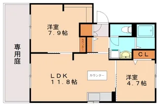 福岡県宗像市光岡【アパート】の間取り