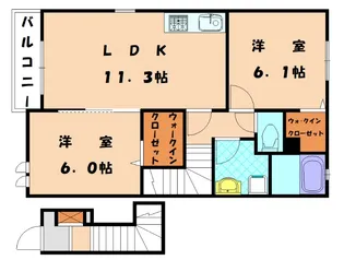 2LDKの間取り画像