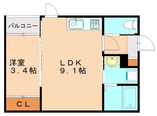 Taste古賀【1階】の間取り